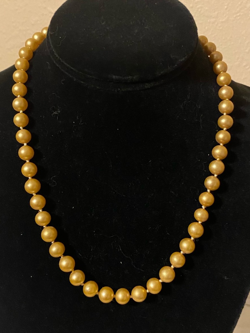 gold tone "pearls", 18 inches long
